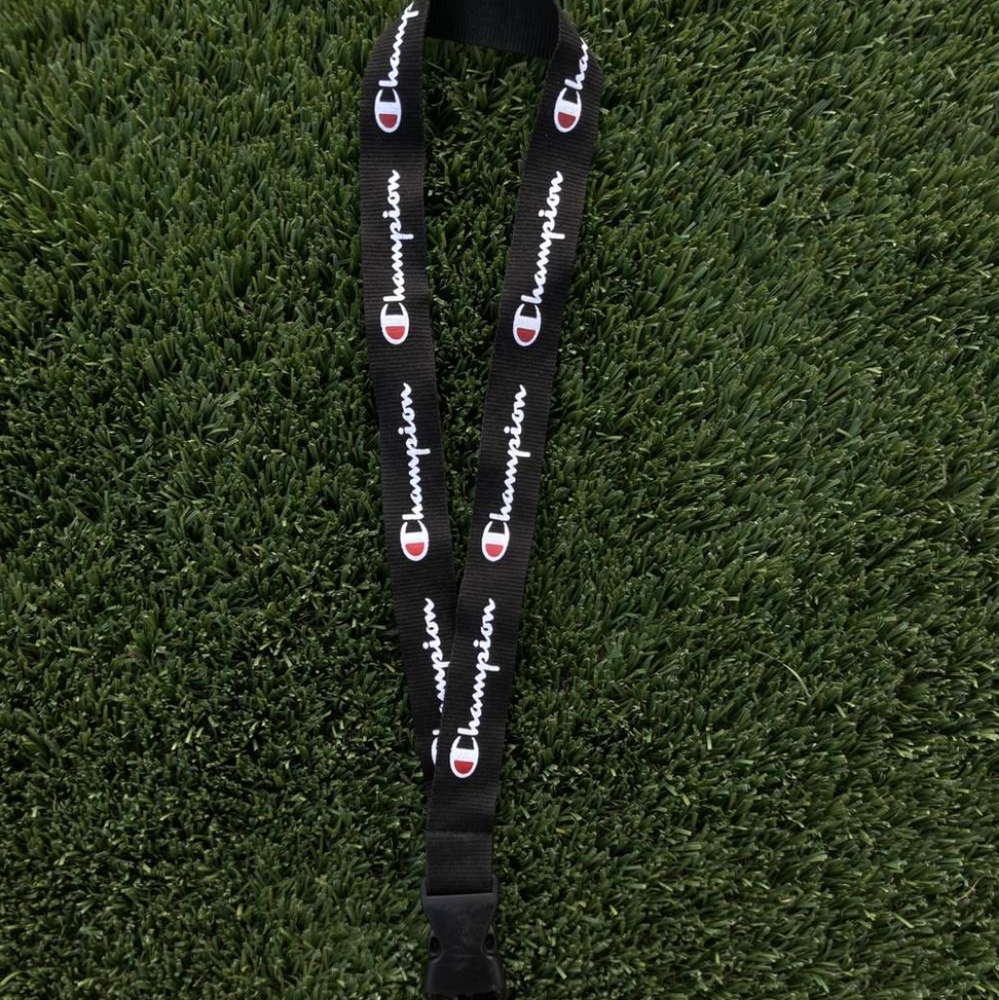 Black champion lanyard